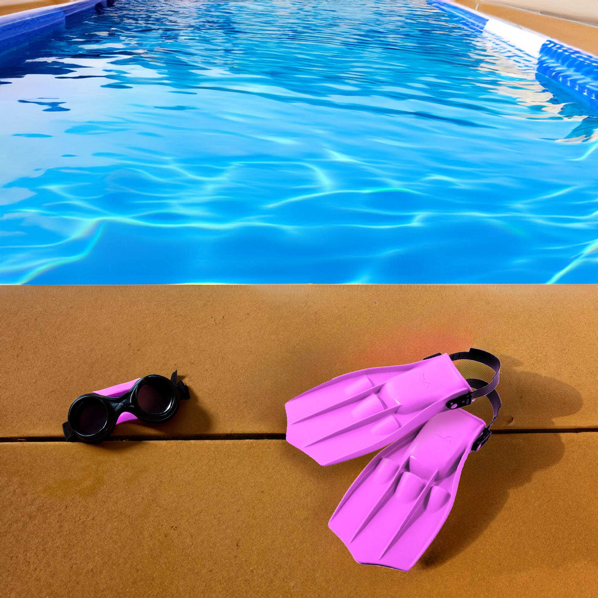 11.25" Florescent Pink Dolphin Recreational Swim Fins